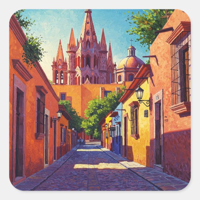 Adesivo Quadrado Viagem San Miguel de Allende México (Frente)