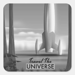 Adesivo Quadrado Viaje pelo Universo Mono (edição limitada de impre