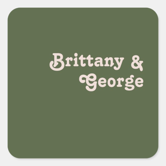 Adesivo Quadrado Vibes de Retro Simples | Focos De Envelope De Casa (Frente)