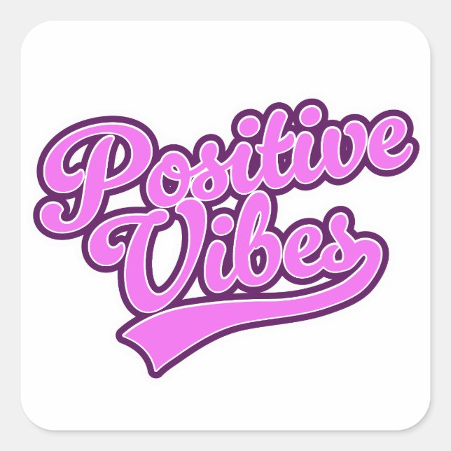 Adesivo Quadrado Vibes Positivas (Frente)