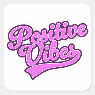 Adesivo Quadrado Vibrações Positivas