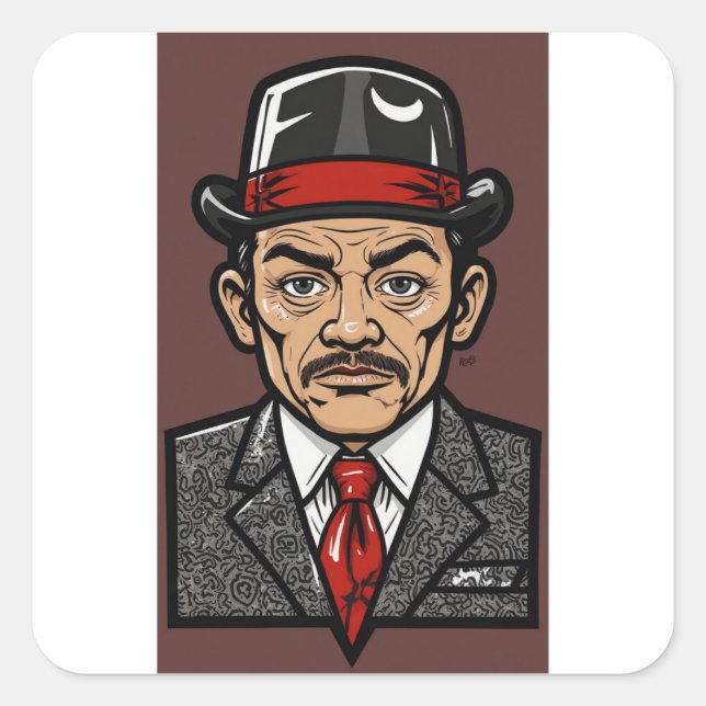 Adesivo Quadrado Vibrant Sticker Pack: adicione cor ao seu mundo!" (Frente)