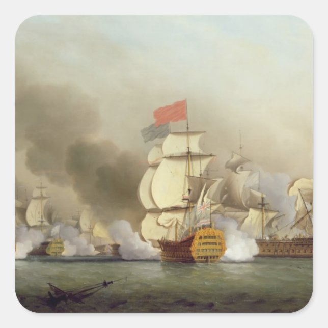 Adesivo Quadrado Vice-Almirante Sir George Anson's (1697-1762) Vict (Frente)