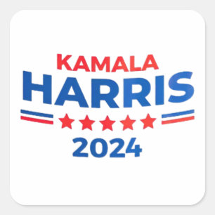 Adesivo Quadrado Vice-Presidente Kamala Harris para o Presidente 20