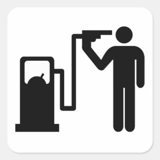 Adesivo Quadrado Viciado Em Gasolina