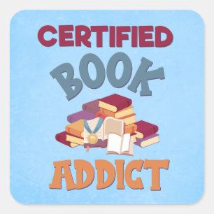 Adesivo Quadrado Viciado em Livro Certificado