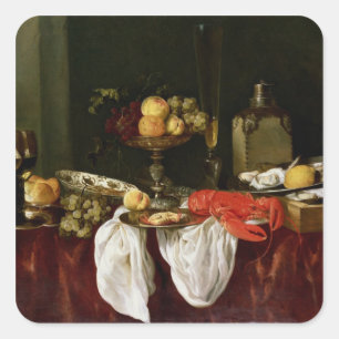 Adesivo Quadrado Vida contínua com lagosta