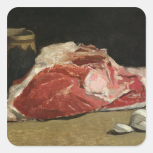 Adesivo Quadrado Vida de Claude Monet   ainda, a junção da carne
