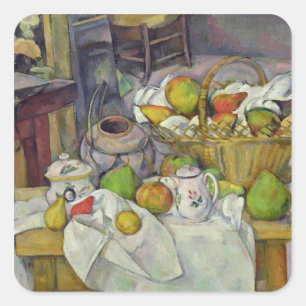 Adesivo Quadrado Vida de Paul Cezanne   ainda com cesta, 1888-90