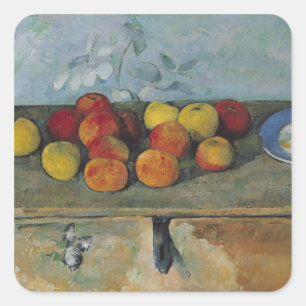 Adesivo Quadrado Vida de Paul Cezanne ainda das maçãs e dos