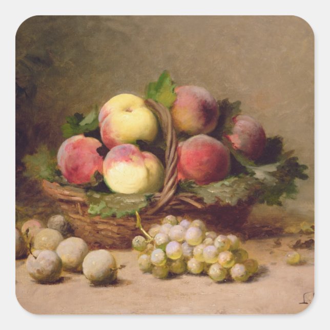 Adesivo Quadrado Vida estática da fruta (Frente)