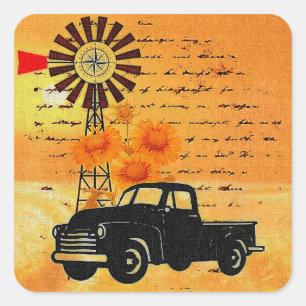 Adesivo Quadrado Vida no campo