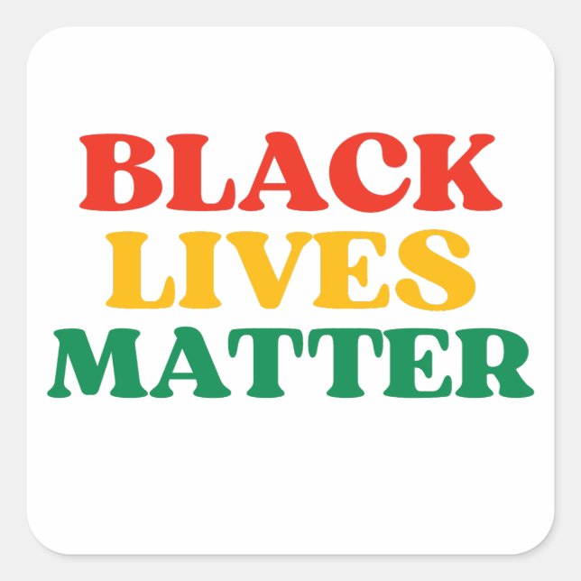 Adesivo Quadrado Vidas Negras Importam (Frente)