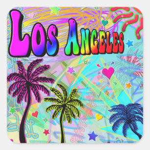 Adesivo Quadrado Vídeo de Los Angeles