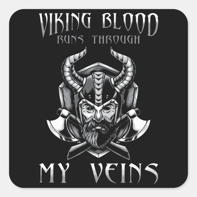 Adesivo Quadrado Viking Blood (Frente)