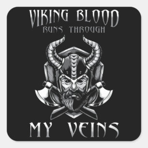 Adesivo Quadrado Viking Blood