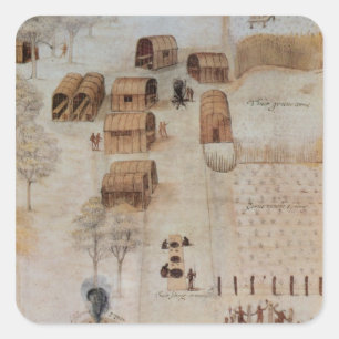 Adesivo Quadrado Vila indiana de Secoton