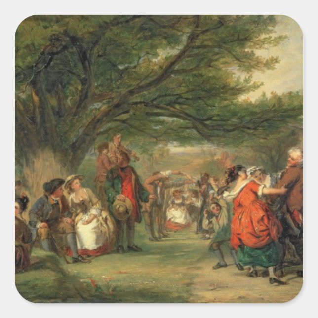 Adesivo Quadrado Village Merrymaking (Frente)