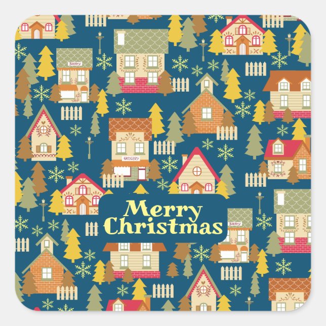 Adesivo Quadrado Village Sticker (Frente)