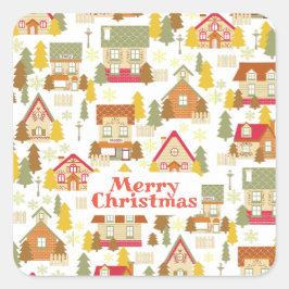 Adesivo Quadrado Village Sticker