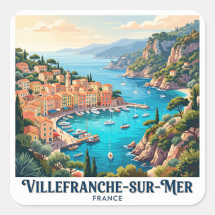 Adesivo Quadrado Villefranche-sur-Mer França