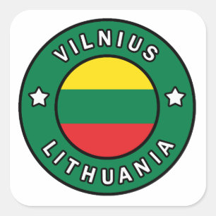 Adesivo Quadrado Vilnius Lithuania