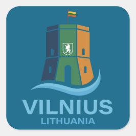 Adesivo Quadrado Vílnius Lituânia