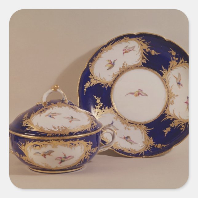 Adesivo Quadrado Vincennes bowl and stand, c.1745 (Frente)