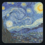 Adesivo Quadrado Vincent van Gogh | A Noite Estrelada, junho de 188<br><div class="desc">The Starry Night,  junho de 1889 (oil on canvas),  Gogh,  Vincent van (1853-90) / Museum of Modern Art,  New York,  USA / The Bridgeman Art Library | Número de recolha de imagens: XOS702746</div>