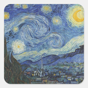 Adesivo Quadrado Vincent van Gogh A Noite Estrelada, junho de 188