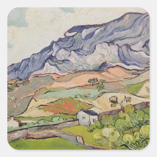 Adesivo Quadrado Vincent van Gogh | Alpilles, 1890 (Frente)