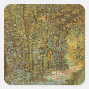 Adesivo Quadrado Vincent van Gogh - Caminho no Bosque