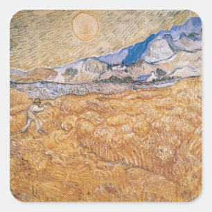 Adesivo Quadrado Vincent van Gogh Colheita