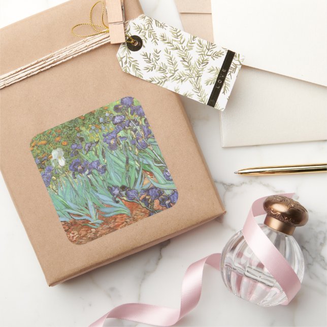 Adesivo Quadrado Vincent van Gogh - Irrises (Presentear)