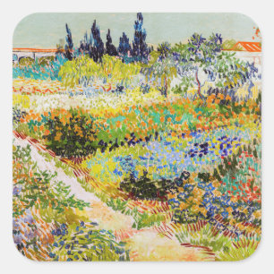 Adesivo Quadrado Vincent van Gogh - Jardim em Arles