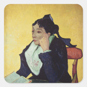 Adesivo Quadrado Vincent van Gogh   L'Arlesienne 1888