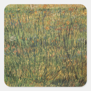 Adesivo Quadrado Vincent van Gogh - Pastagem em Bloom