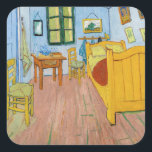 Adesivo Quadrado Vincent Van Gogh - Quarto de Vincent em Arles<br><div class="desc">Quarto de Vincent em Arles / Quarto de Van Gogh em Arles - Vincent van Gogh,  1888,  Arles</div>