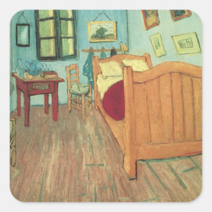 Adesivo Quadrado Vincent van Gogh - Quarto de Vincent em Arles