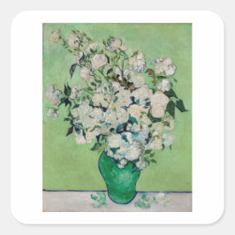 ADESIVO QUADRADO VINCENT VAN GOGH "ROSAS" ENVELOPE SEAL