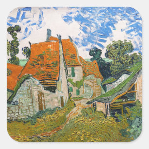 Adesivo Quadrado Vincent van Gogh - Rua Auvers-sur-Oise