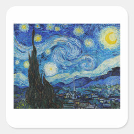 ADESIVO QUADRADO VINCENT VAN GOGH "STARRY NOITE ENVELOPE SEAL"