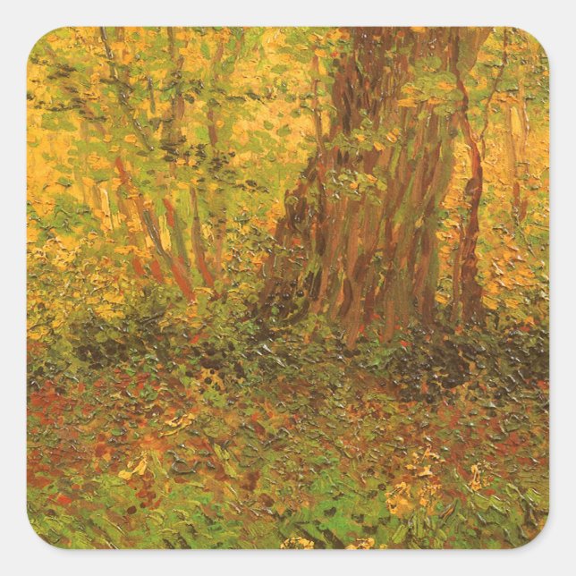 Adesivo Quadrado Vincent van Gogh - Sub-bosque (Frente)