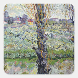 Adesivo Quadrado Vincent van Gogh Vista de Arles, 1889