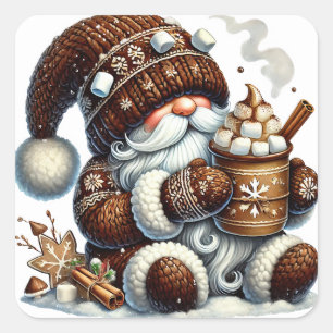 Adesivo Quadrado Vinheiros Gnomos de Natal