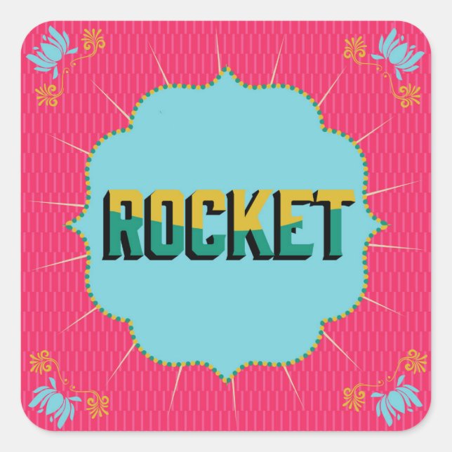 Adesivo Quadrado Vinheiros quadrados de Diwali (Frente)