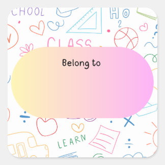 Adesivo Quadrado Vinheta