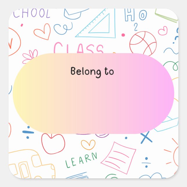 Adesivo Quadrado Vinheta (Frente)