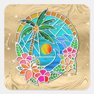 Adesivo Quadrado Vinheta