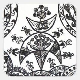 Adesivo Quadrado Vinheta